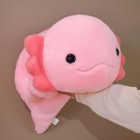 45-60cm Lovely Pink Salamander Plush Toys Kawaii Newt Stuffed Dolls Fuzzy Axolotl Pillow Soft Smiling Salamander Cushion 45cm