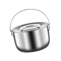 Cooking Pot Stockpot Stainless Steel Camping Pot with Lid and Handle Oil Container for Commercial Cooking Camping Kitchen Home 2.5L