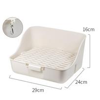 Bunny Toilet Box Pet Bedding Litter Case Potty Corner for Squirrel Ferrets Hedgehog Small Animals Cleaning Supplies balta