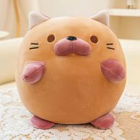 Cute Round Fat Calico Cat Plush Toys Soft Stuffed Cartoon Animal Doll Soft Pillow Toys Kawaii Gifts 18x20cm ruda
