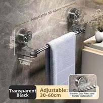 Gifts Suction Cup Towel Rack No Drilling Required Expandable Kitchen Bathroom Towel Rod Stainless Steel Bath Holder