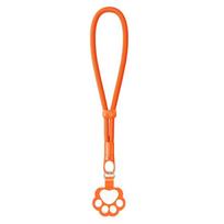 Adjustable Cat Paw Phone Strap Hanging Rope Anti Lost Mobile Phone Lanyard Cartoon Short Phone Wrist Strap Hanging Ornaments oranžinė