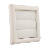 White Plastic Air Vent Grille With Screen For Outdoor Wall HVAC Ducts Easy Install Paintable Louver Cover 4 5 6 Inch