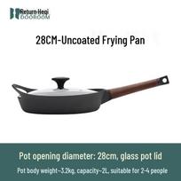 Gui.Heqi 28cm Cast Iron Frying Pan with Anti-scalding Handle