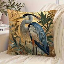 Vikama Vasarinė Didžioji Garni Dekoratyvinė Pagalvė: John James Audubon menas, švelni tekstūra, puikiai tinka svetainėms ir miegamiesiems Peach skin 18*18(CM)-1Pcs black