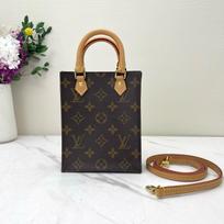 [Pre-Owned] Petit Sac Plat Classic Monogram Music Score Bag Coated Canvas Leather Shoulder Crossbody Tote Mini - Excellent #16CXOTA ONE SIZE