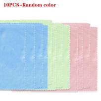 5/10pcs New For iPhone iPad Household Eyeglasses Wipes Cleaning Cloths Microfibre Fiber Lens Cleaner 10PCS-Random color