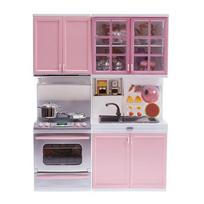 Kitchen Pretend Play Toy Sets Deluxe Plastic Mini Kitchen Set for Kids Educational Kitchen Games and Activities rožinė