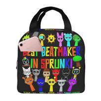 All My Sprunki Toys Game Insulated Lunch Bag for Women Children Portable Food Boxes Thermal Lunch Box Tote One Size
