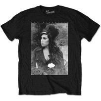 Amy Winehouse Unisexs Flower Portrait TShirt Black Small S