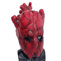 Creepy Red Heart Face Mask Made Of High Quality Latex For Halloween Parties
