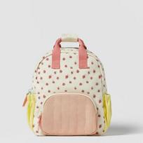 Personalized Embroidered Strawberry Kid Backpack Cotton Canvas Dopamine Schoolbag Add Children's Name Print Colorful smėlis