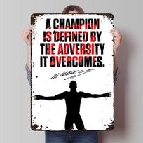 MMA Anderson Silva Printed Poster Customized Wall Art Retro Vintage Metal Tin Signs for Room Home and Decoration Gaming House 20x30cm（7.8x11.8inch）