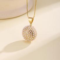 Nidin Romantic Crystal Moon/Star/Heart/Round/Water-drop Pendant Necklace For Women Anniversary Party Gift Wedding Bridal Jewelry