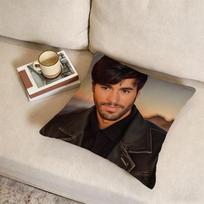 S-Enrique Iglesias Cushion Cover Linen Double-Sided Pillowcase Sofa Cushion Cover Multi-Size Home Decor Peach skin 18*18(CM)-1Pcs
