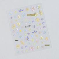Korean Style Dopamine Floral Nail Art Stickers: Trendy Summer Fresh Design