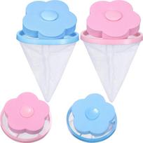 4Pack skalbimo mašina plaukiojantis pūkelių tinklinis maišelis plaukų filtro tinklelis, plaukiojantis skalbimo mašinos filtro ploviklis pūkų gaudyklė 2hong2lan white