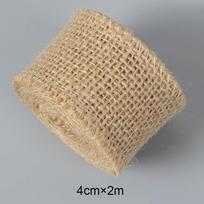 2M/Roll Vintage Jute Burlap Fabric Jute Ribbon Rolls Natural Jute Burlap Ribbons 4cm
