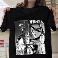 Japoniški Anime Attack On Titan Graphic Print marškinėliai Unisex Unisex Fashion Casual Crew Neck trumpomis rankovėmis plius dydžio unisex marškinėliai 4XL