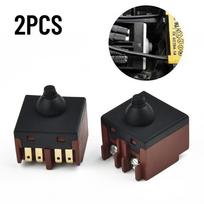 Polisher Angle Grinder Switch Accessory Part Metal 2pcs Push Button Switch