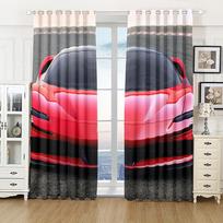 3D šaunūs sportinio automobilio užuolaidų komplektas 2 vnt. Vaikų mėgstamiausios sportinio automobilio užuolaidos Berniukų kambario, miegamojo, svetainės, balkono dekoras 60W60H(CM)X2&HOOK