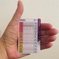 Ekg/EKG ritmo kišeninė kortelė, dvipusio dizaino, EKG ritmo interpretavimo ženklelio kortelė, EKG dažnio kišeninės kortelės, EKG apkabos 9.8x5.8cm