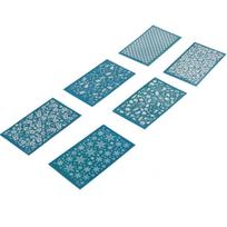 6pcs Polymer Clay Silk Screen Stencils Clay Printing Templates Durable DIY Clay Silkscreen Print Kit