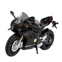 1/12 Ducati V4S Panigale Metalinis Motociklo Modelis Žaislas Replika su Garsu ir Šviesa Gimtadienio Dovana Kalėdinė Dovana Kolekcinis Dviratis juoda
