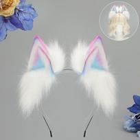 Subculture dopamine colorful gradual change cat ear handmade dark star fox ear halloween beast ear wolf ear headband white