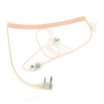 Walkie Talkie Earpiece PTT Headset Builtin Microphone with Earplug Sleeve for Baofeng(Beige )