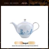 Jingdezhen Hand-Painted Bone China Teapot