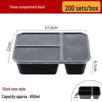 Disposable 3-Compartment Meal Prep Takeout Boxes