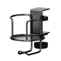 Practical Metal Table Mount Cup Stand And Bag Hanger For Water Bottles Headphones In Office Dorm Room 1