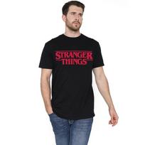Stranger Things Main Logo Unisex 100% Cotton T-shirt Mens Tees Top S-5XL, Black XL