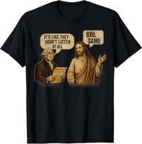 George Washington Jesus Christ Comic Satire Political Humor unisex T-Shirt S