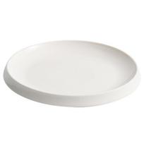 Bevel Volcano Flat Plate Restaurant Beef Steak Western Food Plate Home Large White Ceramic Tableware High-Grade Round Dish