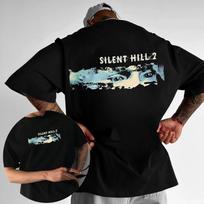 Silent Hill 2 Men's Summer Cotton T-shirt Horror Shirt Unisex Casual Short Sleeve Round Neck T-shirt Gothic Retro T-shirt Y2k 4XL