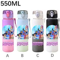 550ML KPop Demon Hunters Cartoon Print Sport Water Bottle Leak Proof Water Cup  Outdoor Sports Drinking Bottle Birthday Gifts B-1PCS
