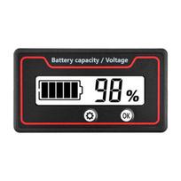 Automobilio akumuliatoriaus įkrovos lygio indikatorius 12V 24V 36V 48V 60V 72V Ličio akumuliatoriaus talpos matuoklis Testeris Ekranas LED Testeris Voltmeteris balta