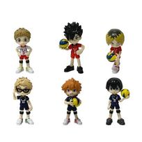 6Pcs/Set Haikyuu Amine Figure Hinata Shoyo Kageyama Tobio PVC Collectiable Model Playthings Ornament Doll Fans Birth Date Gifts