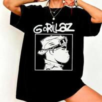 Gorillaz Murdoc 2D Noodle Russel Gorillaz Grupės Narių Spausdinimas Trumpomis Rankovėmis Medvilniniai Marškinėliai Vintage Y2K Harajuku Streetwear Viršutiniai Drabužiai S