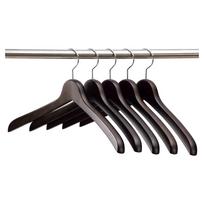 Medinis marškinių pakabų rinkinys [Nakata Hanger] Japonijoje pagamintas vyriškas pakabukas, 5 vnt., rudas, SET-02 (420 mm)