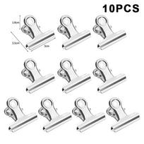 10pcs Heavy-Duty Stainless Steel Food Bag Sealing Clips - Air-Tight, Reusable Multipurpose Clips For Kitchen, Office, School