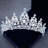 Vestuviniai Plaukai Tiara Krištolinė Vestuvinė Tiara Karūna Sidabro spalvos Diadem Veil Tiaras Vestuviniai Plaukų Priedai Galvos apdangalai Galvos Papuošalai sidabras