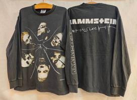 Vintažinis 1998 m. Rammstein Sehnsucht 90-ųjų vokiečių metalo grupės koncertinis unisex marškinėlis Dydis L REPRINTAS S