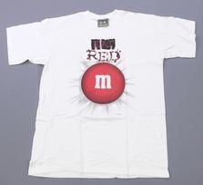 Rare Vintage M&Ms Studios Eat Red 1997 Promo T Shirt 90s Mars Candy White Size L 4XL