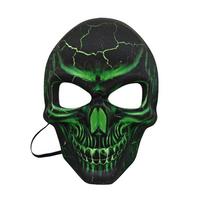 Soft Skull Face Cover 3D Ghost Skull Mask Horrible Halloween Mask  Adults žalia