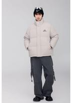 205 New Korean Style Men's Winter Coat: Thick, Warm, Trendy, Loose-Fit Casual Puffer with Stand Collar 150cm smėlis