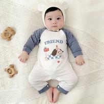 Unisex Summer Baby Onesie - Lightweight, Long Sleeve, Air-Conditioned Pajamas for Newborns. 100cm (26-30 lbs)