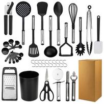 Set of 25 Non-stick Silicone Kitchen Utensils for Cooking and Baking